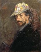 James Ensor Self-Portrait with Flowered Hat USA oil painting artist